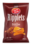 Yum Yum mild cheddar ripplets potato chips 150g