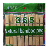 Épingles à linge en bambou