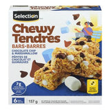 Selection Chocolate chip granola chewy bars and marshmallows 157g