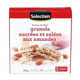 Selection Barres tendres granola sucrées et salées aux amandes 175g