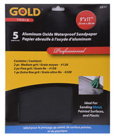 Gold papiers abrasifs à l'oxyde d'aluminium pk5