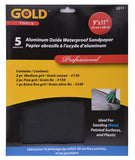 Gold papiers abrasifs à l'oxyde d'aluminium pk5