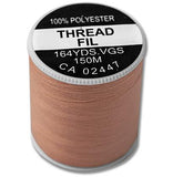 Spool of beige sewing thread