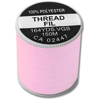 Pale pink sewing thread spool