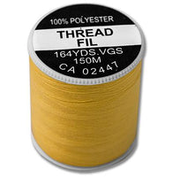 Spool of yellow sewing thread