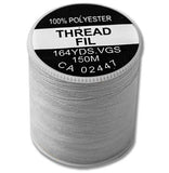 Gray/silver sewing thread spool