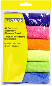 EZ Clean microfiber cloths pk6