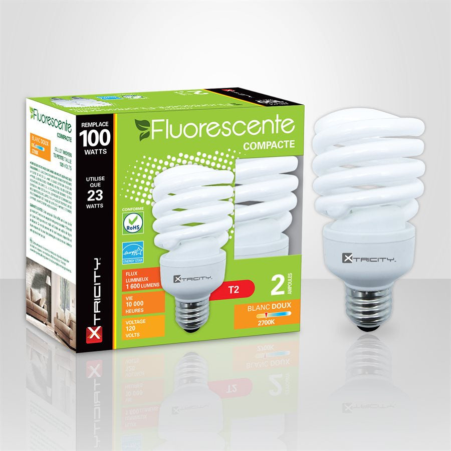 Xtricity ampoules fluorescentes compactes blanc doux (23w)