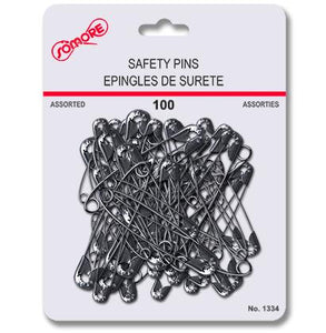 Assortment of 100 diaper pins
