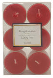 “Red Luxurious” tealight candles pk6