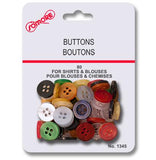 Assortments of buttons for shirts or blouses