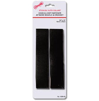 Black self-adhesive buckle fastening strip