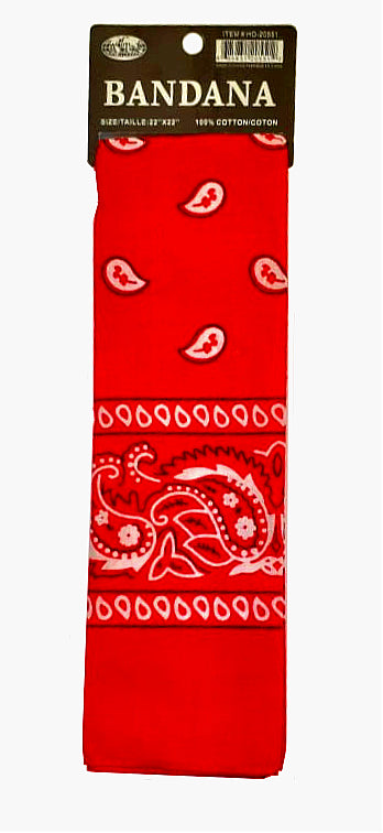 Bandana rouge motif cachemire 19 x 19 pouces neuf 100% polyester Bandana rouge motif cachemire 19 x 19 pouces neuf 100% polyester