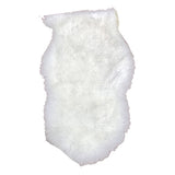 Faux fur rug (white/grey)