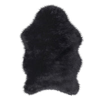 Faux fur rug (black)