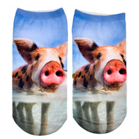 Printed socks for adult/teen (pig)