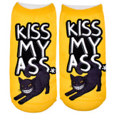 Chaussettes imprimées pour adulte/adolescent (kiss my a**)