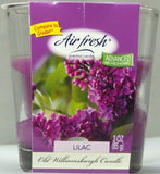 Air Fresh scented candle (lilac) 3 oz
