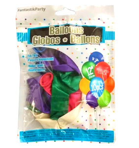 Ballons hélium (couleurs asst.) 12" pk10