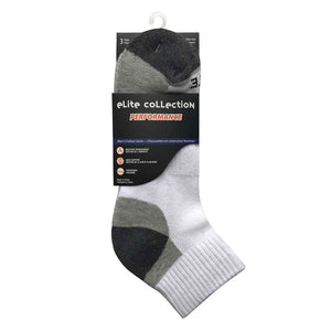 Elite Collection bas performance pour hommes pk3 (blanc)