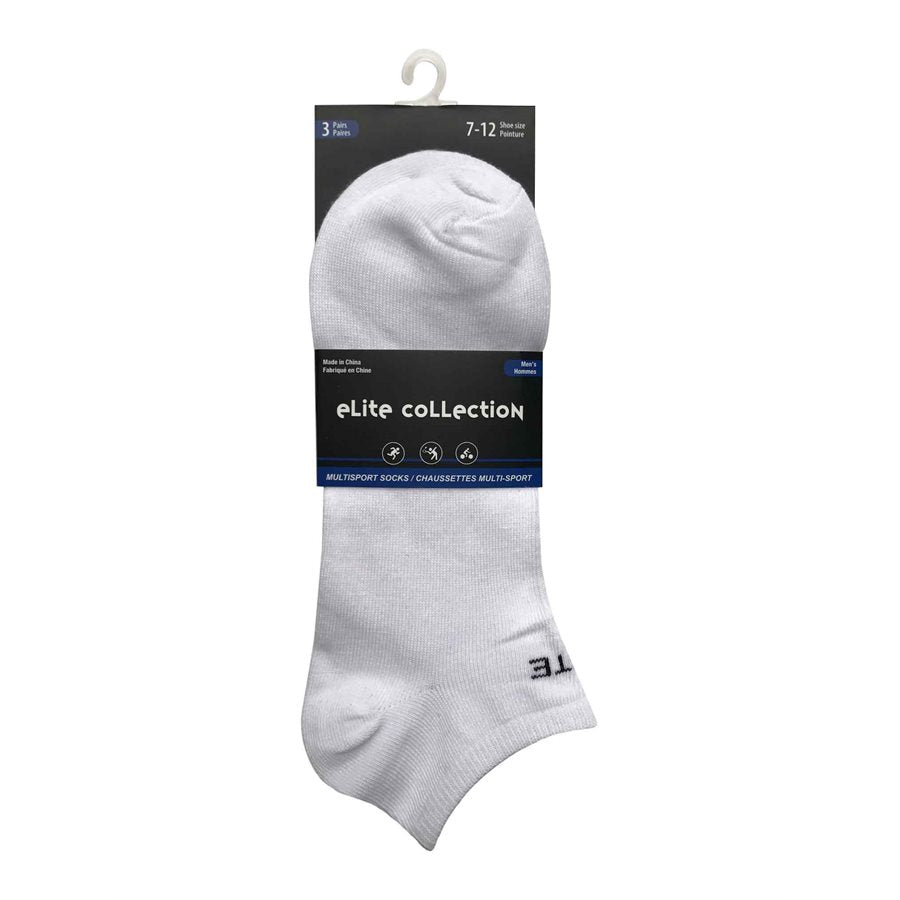 Elite Collection chaussettes multi-sport pour hommes pk3 (blanc)