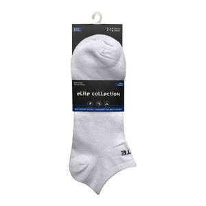 Elite Collection men's multi-sport socks pk3 (white)