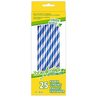 Table Accents Paper Straws pk25 - blue