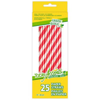 Table Accents Paper Straws pk25 - Red