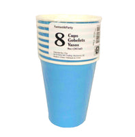 Cardboard cups pk8 - baby blue