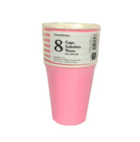 Cardboard cups pk8 - pastel pink