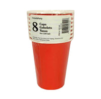 Cardboard cups pk8 - red