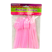 Colored utensils pk24 - pastel pink