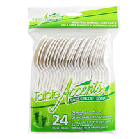 Table Accents Compostable Teaspoons pk24
