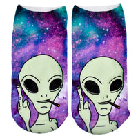 Adult/Teen Print Socks (Alien)