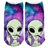 Chaussettes imprimées pour adulte/adolescent (extraterrestre)