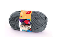 Balle de laine fil régulier de couleur mélange de gris