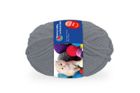 Yarn ball, gray melange color chunky yarn