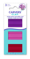Carvers' Clay Baking Clay 60g (purple, pink, red)