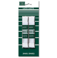 2 pairs of white flat shoelaces 36 in.