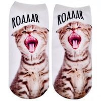 Adult/Teen Printed Socks (Roaring Cat)