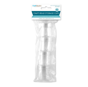 Craft Medley containers with screw caps 1.5" pk4