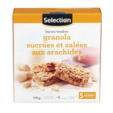 Selection Barres tendres granola sucrées et salées aux arachides 175g