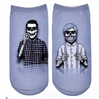 Chaussettes imprimées pour adulte/adolescent (hipster squelettes)