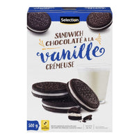 Selection Biscuits sandwichs chocolatés à la vanille 500g