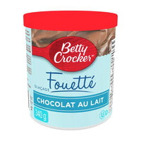 Betty Crocker Glaçage fouetté à saveur de chocolat au lait 340g