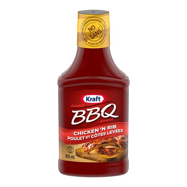 Kraft Sauce BBQ poulet et côtes levées 455ml