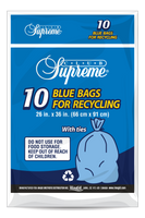 Blue recycling bags