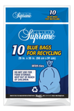 Blue recycling bags