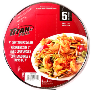 Titan Foil cook-n-carry round 7" pk5