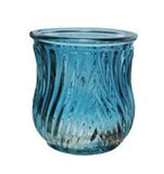Tulip candle holder 3-1/3" - bondi blue